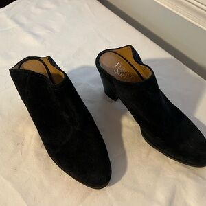 Franco Sarto Black Women’s Stacked Heeled Mules